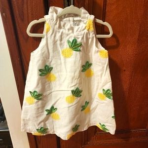 JANIE & JACK | Embroidered Pineapple Dress